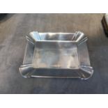 A small silver card tray, marks rubbed, 9 cm wide