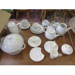 Villeroy & Boch, Thomas and other German table wares, all in white, some with silver edging