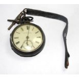 A gentleman's key wind silver pocket watch