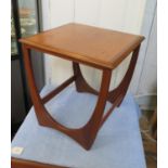 A 1970s teak coffee table 46cm wide, 48cm high