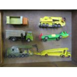 Vintage road freight transport, Matchbox yellow 'Guywarrior' car transporter, Matchbox Superking