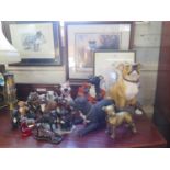 Various figures of Staffordshire Bull Terriers, including Leonardo Collection, George Williams,