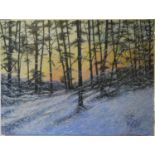 G. Cooke Winter dawn in a wood oil on canvas signed and dated '09 60 x 80 cm