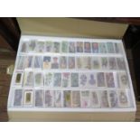 Card Collection Society cigarette cards plus four folders with over fifty sets inside, two trays