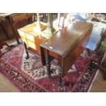 A set of four Queen Anne style beech dining chairs, on cabriole legs with pad feet, a mahogany