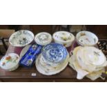 Pall Mall Ware fish design plates and serving plates and various other table wares including