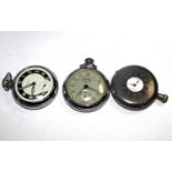 Three gentlemen's pocket watches to include a silver cased half hunter, the dial inscribed Benson.