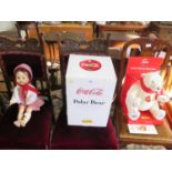 A limited edition Steiff 'Coca-Cola Polar Bear', no. 7513, 36 cm high, with original box, and a