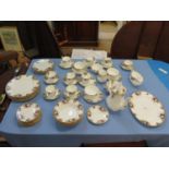 A Royal Albert Celebration pattern tea and dinner service, 62 pieces