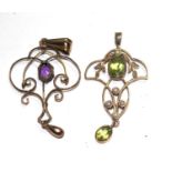 Two Victorian style pendants