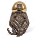 LOET VANDERVEEN Limited edition bronze baboon sculpture, signed and numbered 602/2500, 9.5cm high