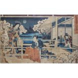 UTAGAWA KUNISADA JAPANESE WOODBLOCK PRINT 34cm x 21cm