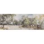LATE 20TH / EARLY 21ST CENTURY ENGLISH SCHOOL countryside scene, pen and watercolour wash,