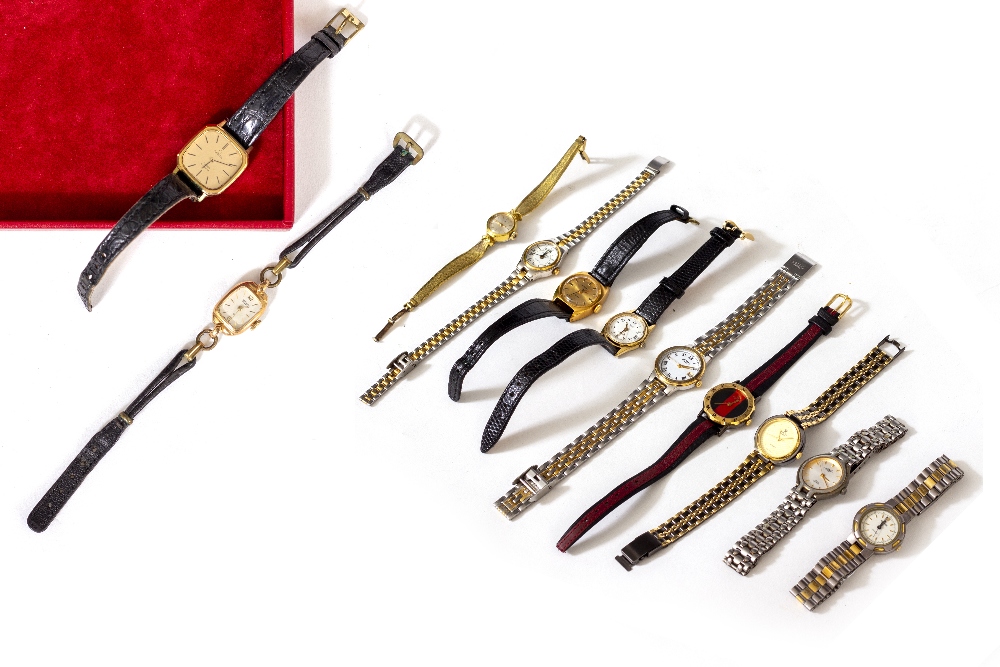 AN OMEGA DEVILLE LADIES WRISTWATCH together with further various ladies wrist and cocktail watches
