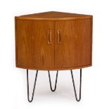 A G PLAN MID 20TH CENTURY TEAK CORNER CUPBOARD 64cm x 46cm x 73cm Condition: usual wear and