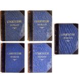 L'ARCHITECTURE FRANCAISE five half bound volumes depicting photographs of French exterior and