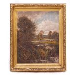 C E ROE (LATE 19TH / EARLY 20TH CENTURY ENGLISH SCHOOL) The River Valley, oil on canvas, signed