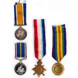 A SET OF THREE WWI MEDALS 1914-18 General Service medal awarded to Lieut. G.C. Judd R.A.F., The