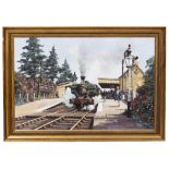 ALAN KING (LATE 20TH CENTURY ENGLISH SCHOOL) 'Cotswold Steam', acrylic on canvas, signed lower right