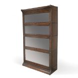 A FOUR TIER GLOBE WERNICKE STYLE GLAZED BOOKCASE 88cm wide Condition: repair to back panels on one