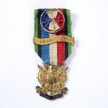 A FRANCO PRUSSIAN WAR SERVICE MEDAL 1870-1871 Condition: ribbon tatty and stained in areas, very