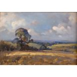 SALLY GAYWOOD a pair of Sussex country scenes, oil on board, each 16cm x 24cm and mounted in gilt