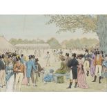 HELEN LUNN (21ST CENTURY ENGLISH SCHOOL) 'Festival', watercolour, 49cm x 62cm with 'Reading Guild of