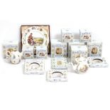 A COLLECTION OF ROYAL ALBERT BEATRIX POTTER RELATED CERAMICS consisting of four boxed beakers, three