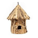 A 'DRIFTWOOD' BIRDHOUSE with conical roof, 42cm diameter x 53cm high At present, there is no