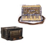 AN ANTORIA ACCORDION and a Mantovani accordion (2) Condition: the Antoria missing the strap that