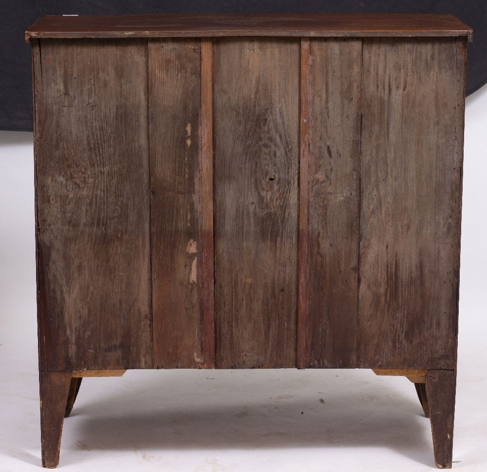 A 19TH CENTURY MAHOGANY BOW FRONTED CHEST OF TWO SHORT AND THREE LONG DRAWERS with turned knob - Image 5 of 5