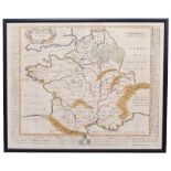 A COLLECTION OF VARIOUS 19TH CENTURY AND LATER DECORATIVE PRINTS AND WATERCOLOURS a reproduction map