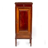 AN EARLY 20TH CENTURY PATENT MATURATUM CIGAR CABINET number 19241, 50cm wide x 37cm deep x 122cm