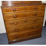 A 19TH CENTURY MAHOGANY AND SATIN WOOD CROSS BANDED SECRETAIRE BOOKCASE with glazed doors above