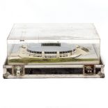 AN ARCHITECT'S SCALE MODEL DEPICTING THE OLD WEMBLEY STADIUM with its iconic twin towers and the