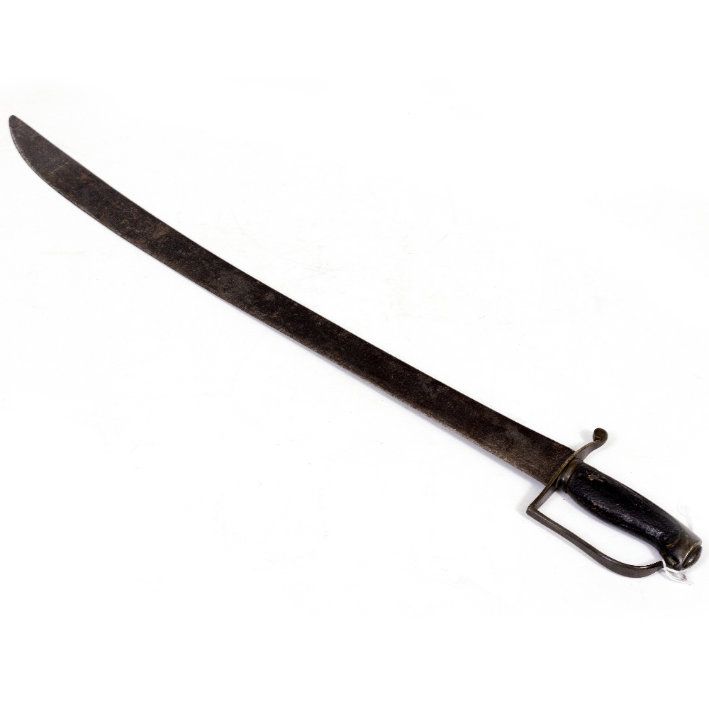 A LATE 18TH / EARLY 19TH CENTURY POSSIBLY INDIAN SWORD the blade 64.5cm in length, 78cm in length