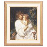 JOSE ROYO (b.1941) Mother and Child, gliese print, signed in pen and numbered 132/175, 71.5cm x 58.