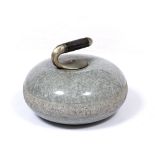 A GRANITE CURLING STONE, 25cm diameter