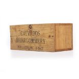 CALVADOS A bottle of Calvados Montgommery 1947 OWC