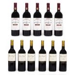 MIXED WINES 6 bottles of Grand Mayne 2010 Cotes De Duras Red together with five bottles of