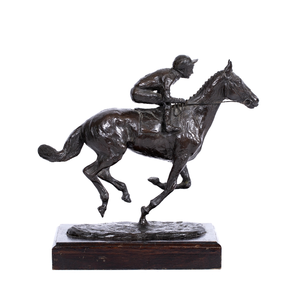 BELINDA SILLARS (b.1961) 'Dancing Brave (Greville Starkey Up)', bronze, titled, signed and - Image 2 of 4