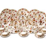 A ROYAL CROWN DERBY SIX SETTING PORCELAIN DINNER SERVICE pattern number 8687 consisting of dinner