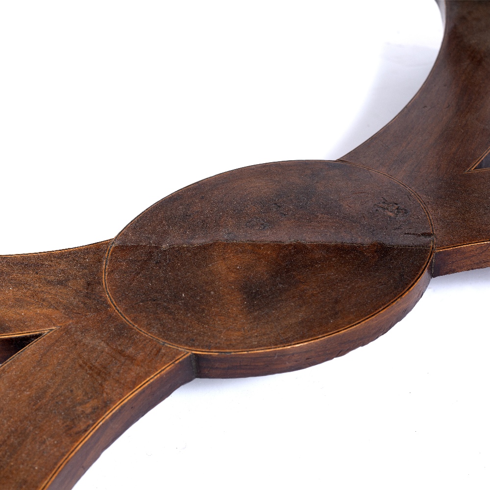 AN 18TH CENTURY WALNUT SIDE TABLE with inlaid stringing and banded decoration to the top with - Image 7 of 7