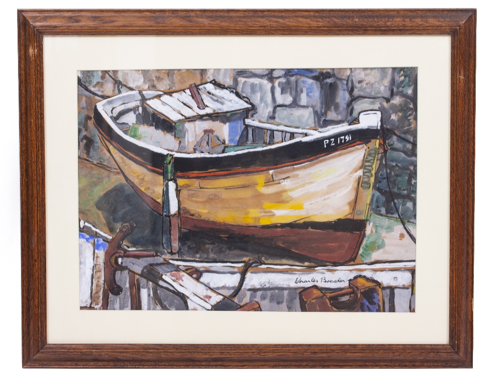 CHARLES BREAKER 'Penzance, Cornwall', watercolour and body colour, signed lower right, 33cm x 45cm - Bild 2 aus 2