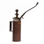 AN EARLY TO MID 20TH CENTURY COPPER AND BRASS APPLE TREE GARDEN SPRAYER 40cm high to top of handle
