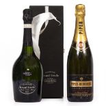 CHAMPAGNE A bottle of Piper Heidsieck 1990 Vintage together with a bottle of Laurent Perrier Grand