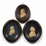 A PAIR OF LATE 18TH CENTURY WAX RELIEF PORTRAIT MEDALLIONS depicting Richard Trevor, Bishop of