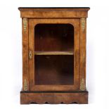 A VICTORIAN WALNUT PIER CABINET with ebonised moulded edge to the crossbanded top and further