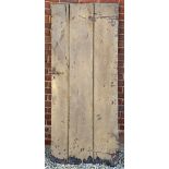 AN 18TH CENTURY ELM PAINTED COTTAGE DOOR 74cm wide x 106cm high