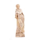 P J BANCHINI (LATE 19TH CENTURY ITALIAN SCHOOL) Beatrice, alabaster, signed to the reverse and